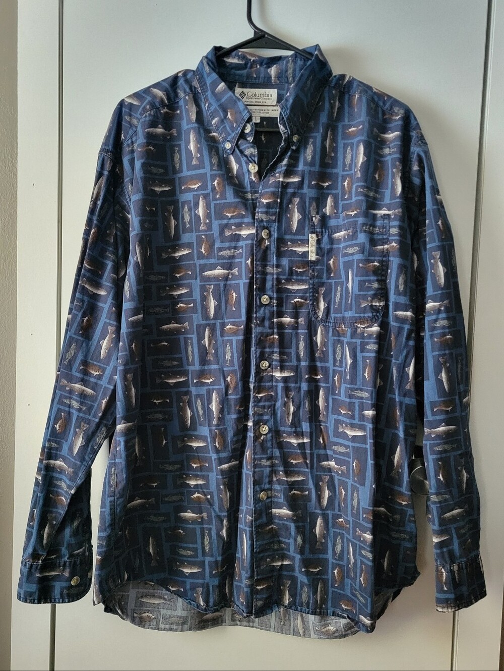 Columbia Fish Button Down Shirt